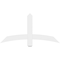 Ekena Millwork Bellingham Architectural Grade PVC Gable Bracket, 48"W x 24"H x 2"D x 4"F, 12/12 Pitch GBP048X24X0204BEL00 - alternate 2